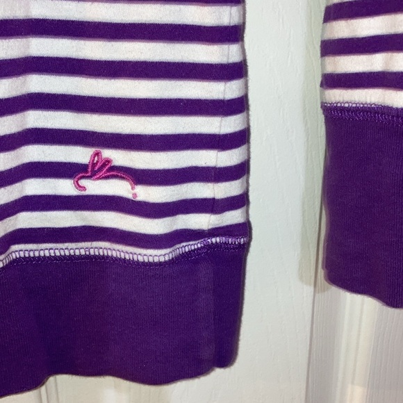 So Jenni from Macy’s purple cotton stripped long sleeve size M - Picture 4 of 6